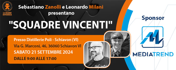Mediatrend  Sponsor di Squadre Vincenti Con Sebastiano Zanolli e Leonardo Milani