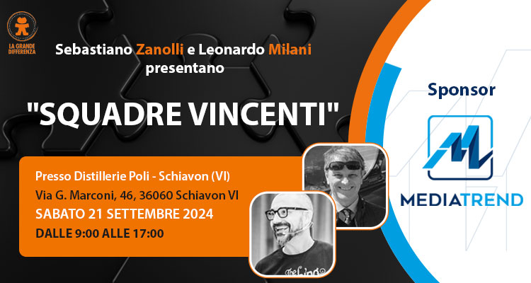 Mediatrend  Sponsor di Squadre Vincenti con Sebastiano Zanolli e Leonardo Milani